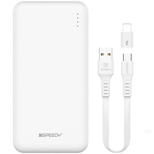 보조배터리 추천 순위 SPEEDY 슬림 듀얼 보조배터리 10000mAh + C타입 케이블 + 8핀 젠더 TOP 장단점 비교